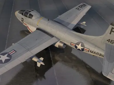 Douglas F3D-2 Skyknight 3D model