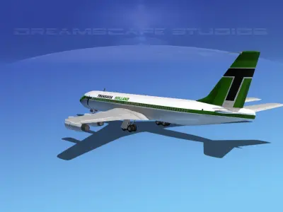 Boeing 707 Transavia Holland 3D model