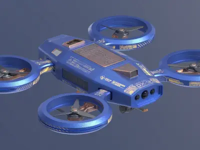 Sci-fi Drone PBR 3D model