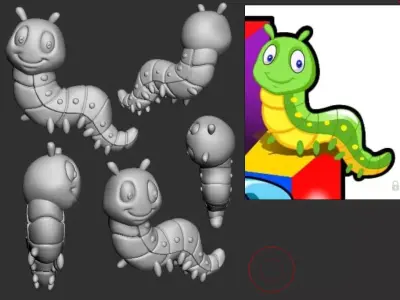Caterpilller pendant 3D print model
