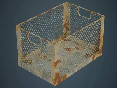 Crate 2B Low-poly 3D model