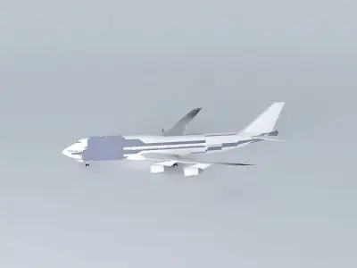 The True Blank Boeing 747 Free 3D model