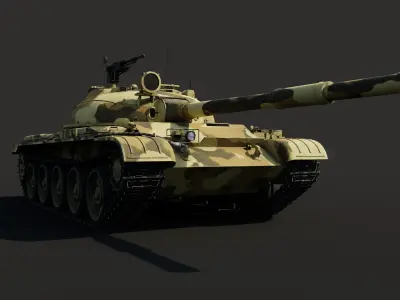 T-62 Game Ready Low-poly 3D model