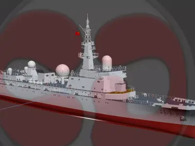 Type 814A Near-Sea Reconnaissance Vessel 3D model