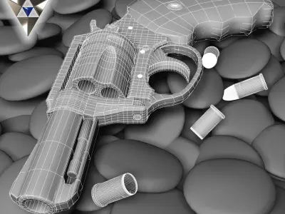 Revolver Pitt bull 9mm 3D model