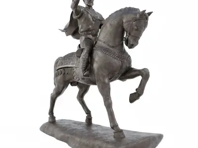 Realistic 3d model of the monument of Amir Temur 3D model