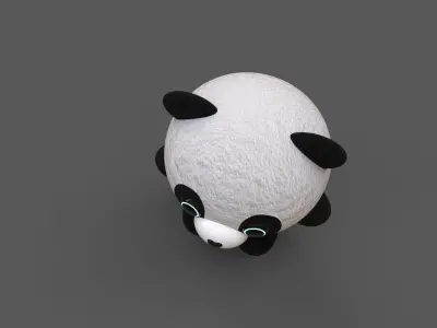 Rigged Bear toy Robotic Low-poly 3D model