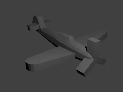 German BF-109 Fighter Aircraft Free 3D print model