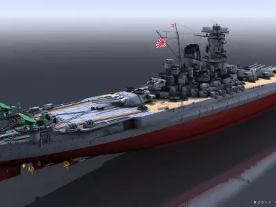 BATTLESHIP YAMATO 3D model