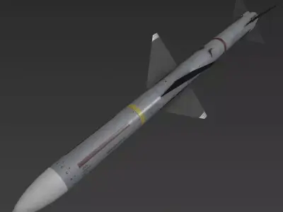 AIM 7 missile Low-poly 3D model