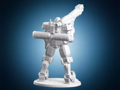 Sci-fi Mecha Robot Shoulder Cannon 3D print model