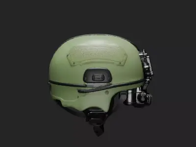 Modern Tactical Combat Helmet 3D Model Low-poly 3D model