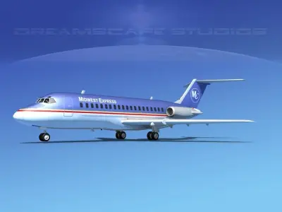Douglas DC-9-15 Midwest Express 3D model