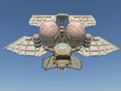 Steampunk Airship Low-poly 3D model