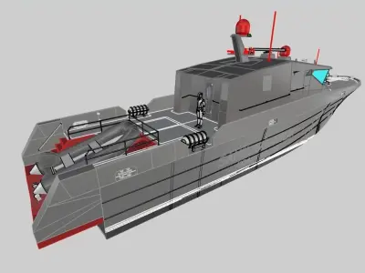 28m Turkish Coastguard Concept patrol boat 3D model