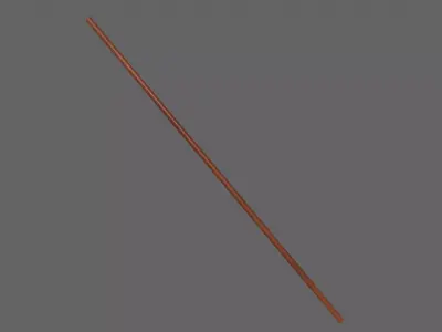 PBR Wushu Stick Wood2 Low-poly 3D model