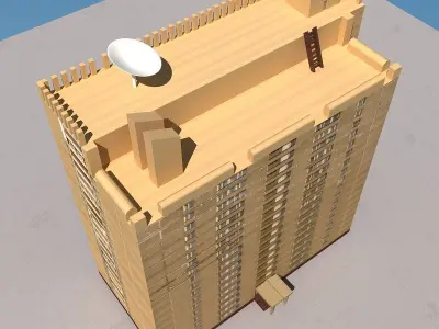 Building Lowpoly Low-poly 3D model