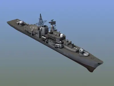 Sovremenny Destroyer Low-poly 3D model