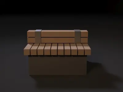 Bench from a bar 3D model