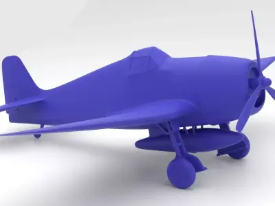 Grumman F6F Hellcat - 3d printer ready 3D print model