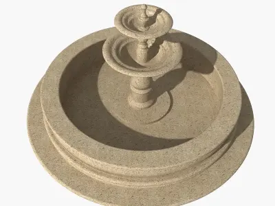 Granite fountain 2 Free 3D model