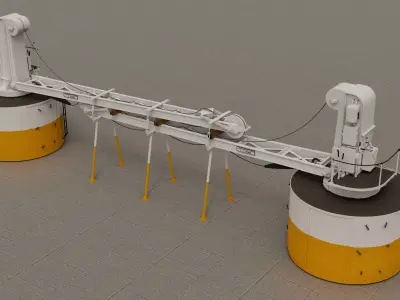 Olympic Class Electric Cranes - RMS Titanic - RMS Olympic 3D model