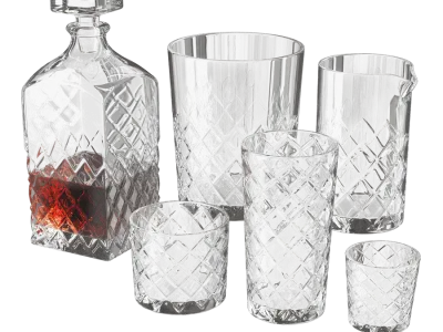  Crystal Whiskey Glasses Set Model 