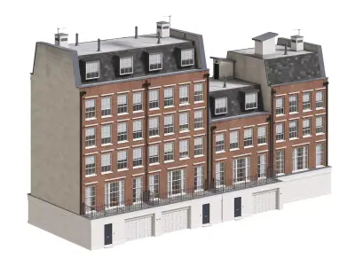 England building at old church st 52 modular London Low-poly 3D model