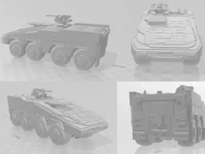Military Vehicle GTK Boxer  3D print model