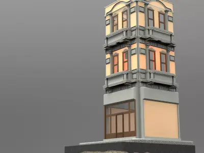 Old Istanbul City Building 009 3D model