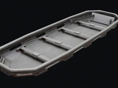 Low Poly PBR Basket Stretcher Low-poly 3D model