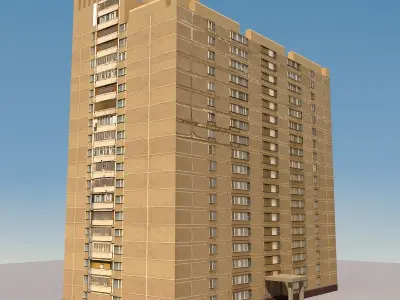 Building Lowpoly Low-poly 3D model