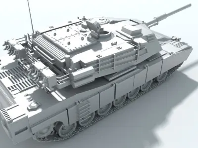Tank ABRAMS for 3Dprint 3D print model