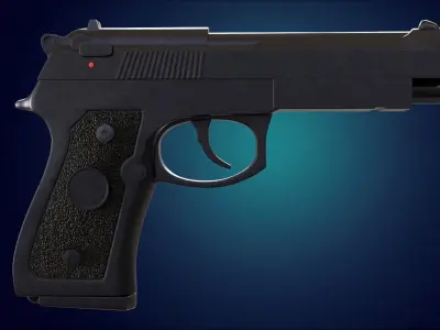 Beretta M9 Pistol 3D model