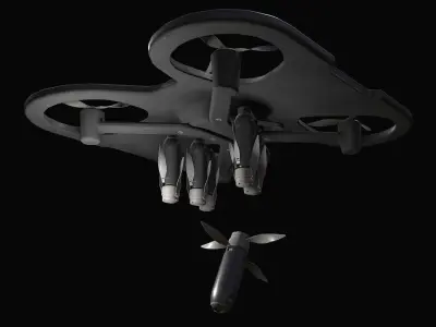 Armed Drone Concept Pbr 3D model