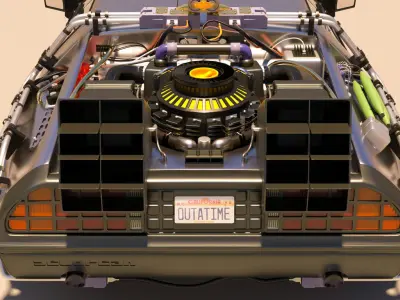 Delorean Back to the Future Part 1 3D model