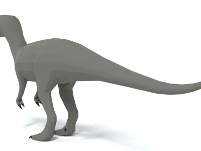 Low Poly Cartoon Baryonyx Dinosaur  Low-poly 3D model
