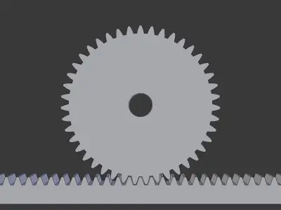 pinion rank 3D model