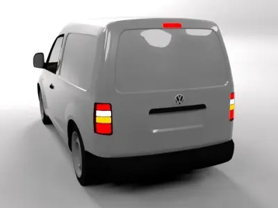 VW VOLKSWAGEN CADDY 2011 LOWPOLY Low-poly 3D model