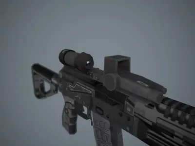 1P90 Scope Low-poly 3D model