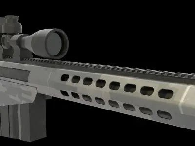 m107 sniper rifle Free 3D model
