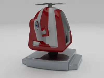 Coast Gurad Kiddie Ride Low-poly 3D model