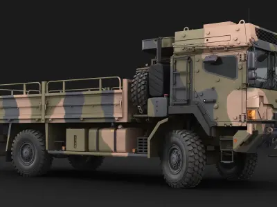 Military truck MAN HX60 Armor 3D model