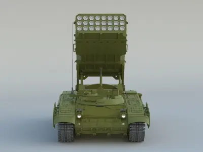 TOS-1 Multiple Rocket Launcher 3D model
