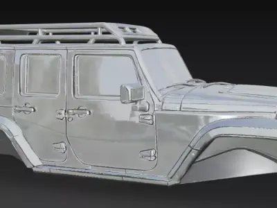 jeep upper body 3D model