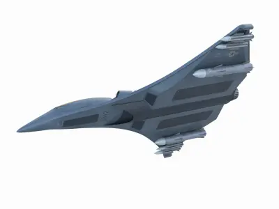 Sci-FI Futuristic Aircraft Fighter Concept 3D model