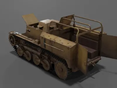 Type 98 So-Da Armored Personnel Carrier  Low-poly 3D model
