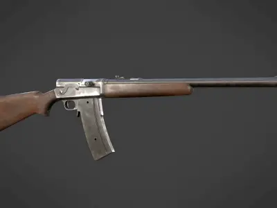 Remington Model 81 Police Special PBR Low-poly 3D model