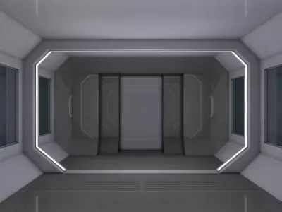  Sci Fi corridor 3D model buy