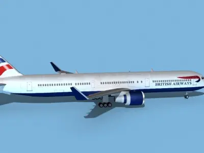 Boeing 767-400 British Airways 3D model